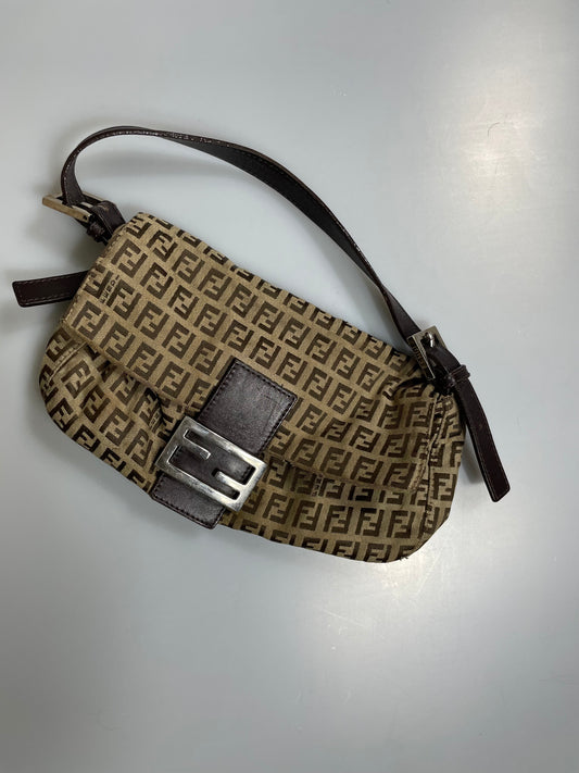 Fendi Zucchino Flap Shoulder Bag