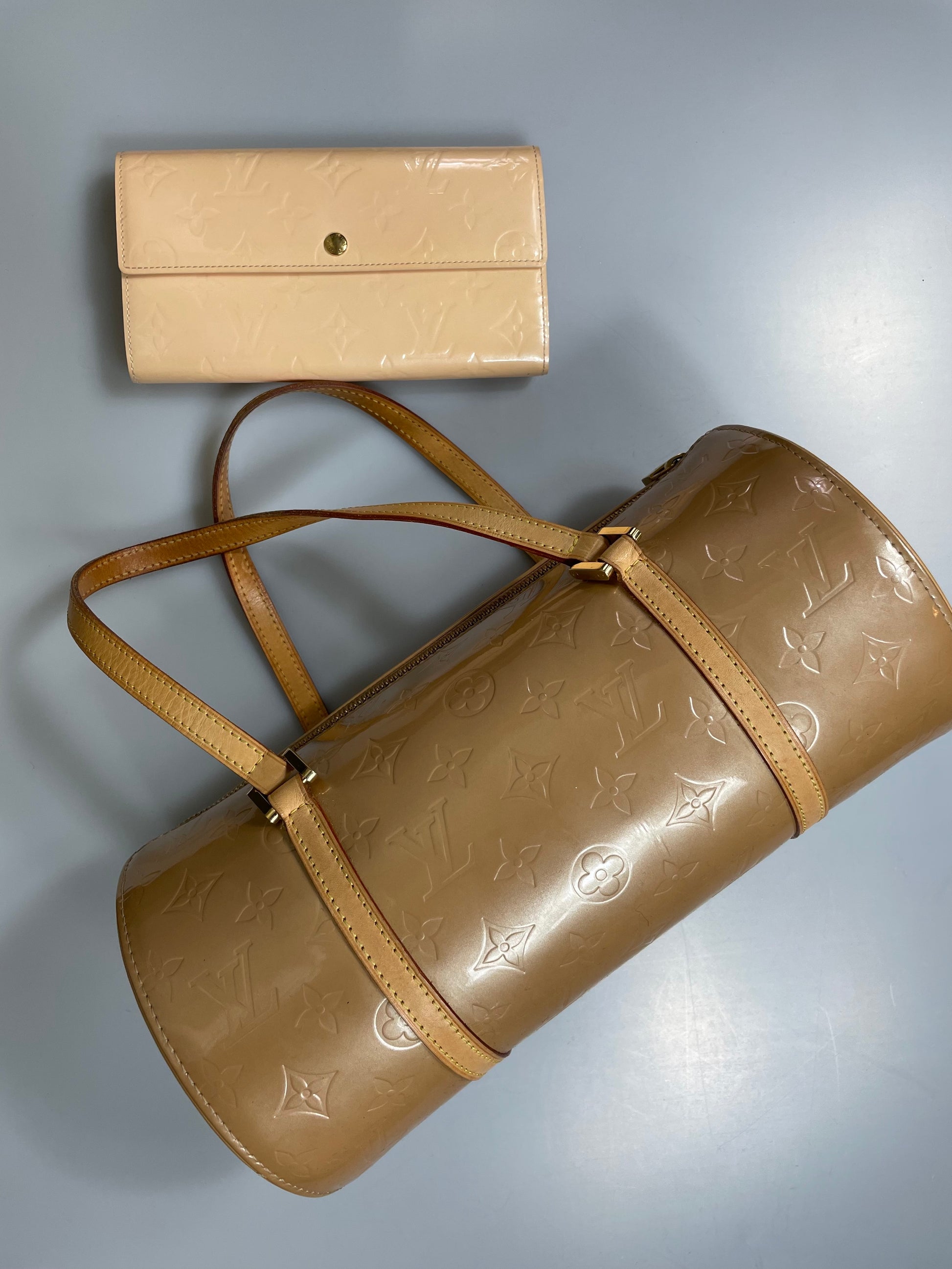 Brown Louis Vuitton Monogram Vernis Bedford Handbag