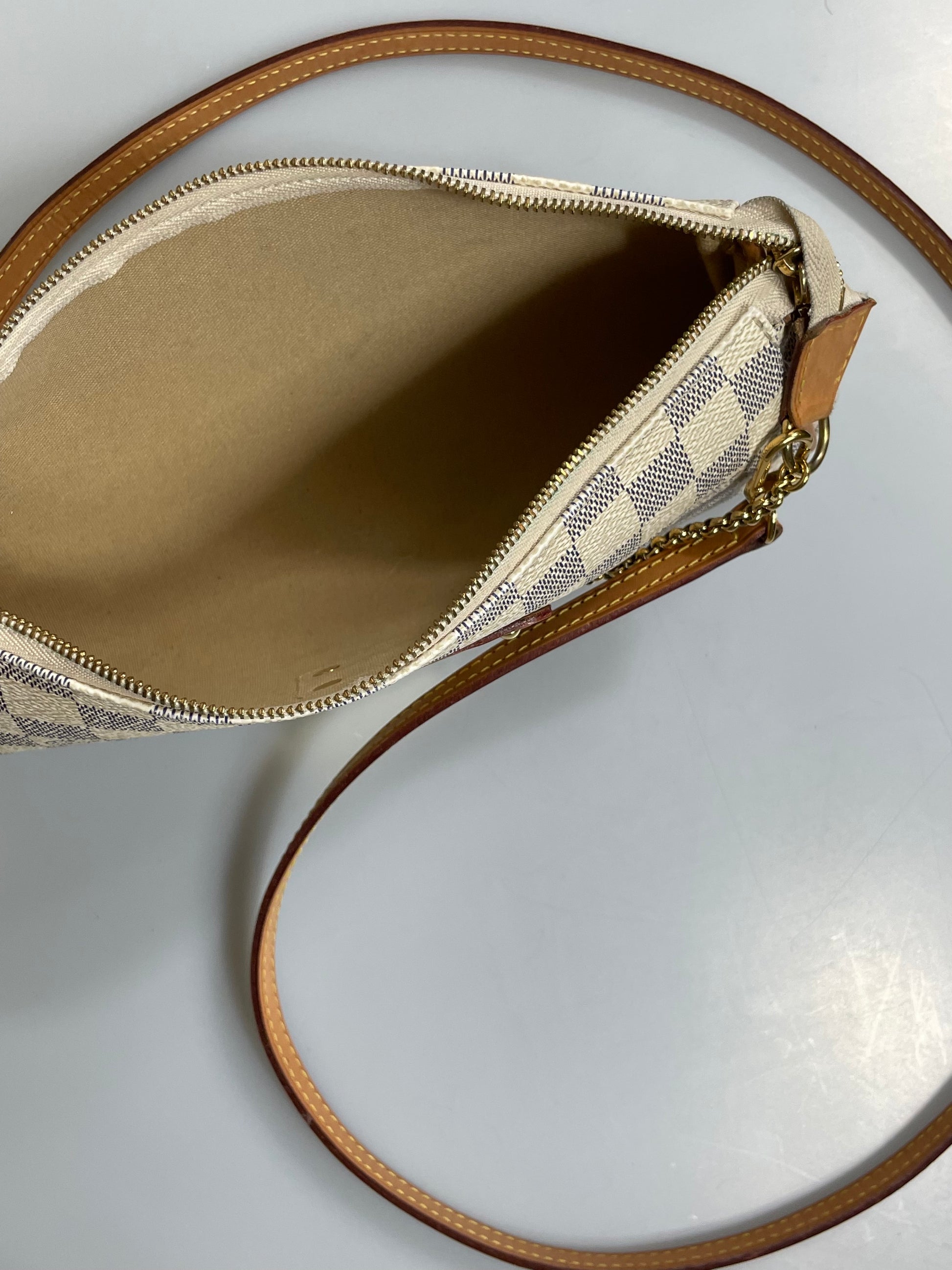 Louis Vuitton Damier Azur Eva Clutch and Messenger Bag