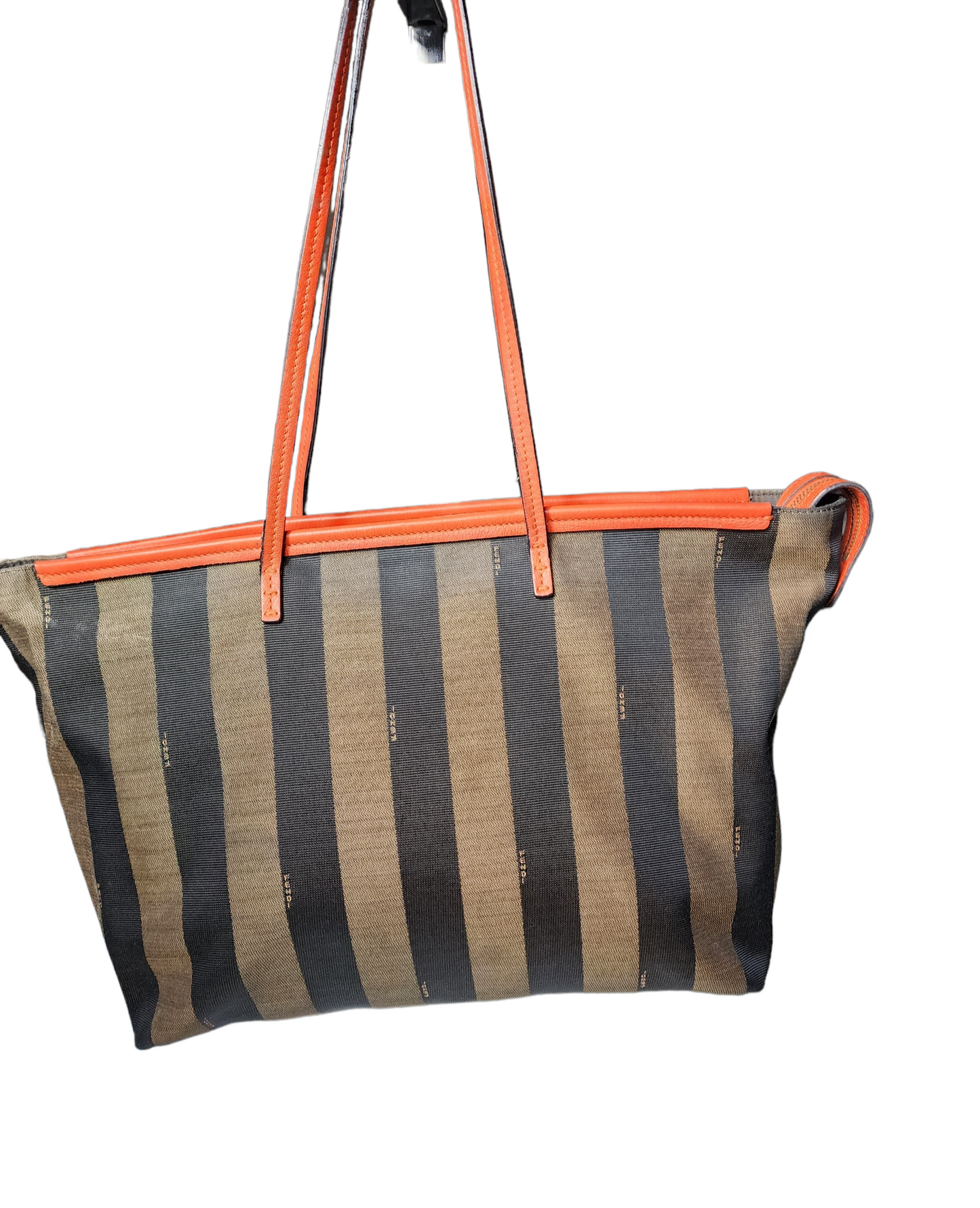 Fendi Pequin Striped Roll Tote